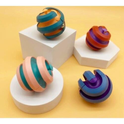 28EC Anxiety Block Puzzle Fidget Spinner Decompression Toy Gyro for White-Collars