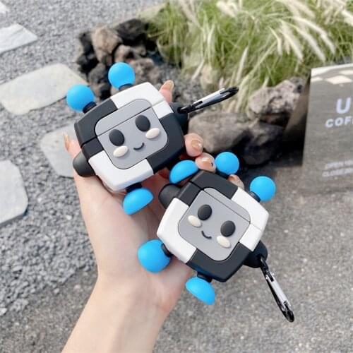 3D Cartoon Robot Stand Wireless Headphone Earbuds Protective Cover for Airpods Pro 2 3 Silicone Earphone Case for Airpods 2 Case