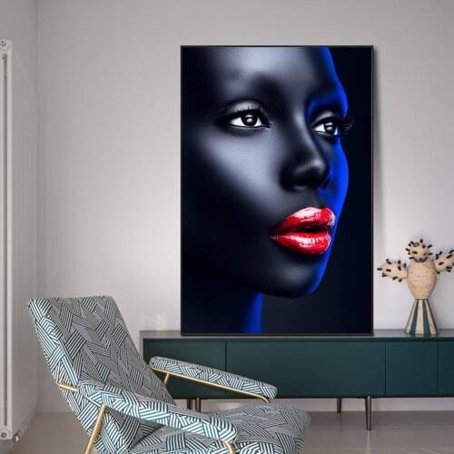 African Sexy Nude Woman Canvas Art Posters And Prints Bright Eyes Canvas Paintings on the Wall Art Pictures For Living Room