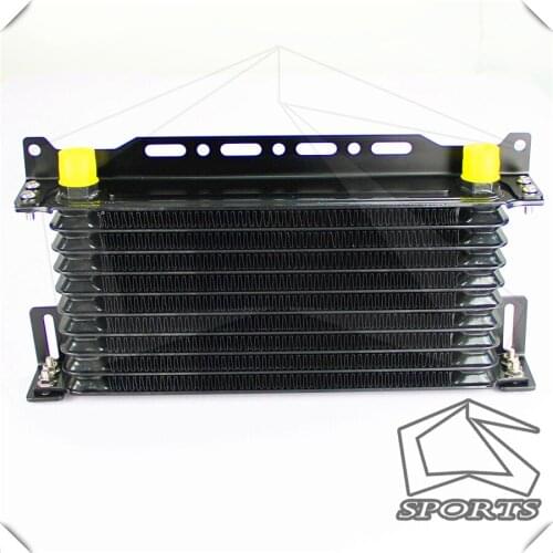 Aluminum AN10 10 Row Trust Engine Oil cooler W/ 262mm Mounting Bracket Kit