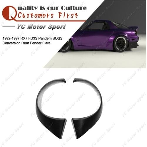 Car Accessories FRP Fiber Glass PD BOSS Style Rear Fender Fit For 1992-1997 RX7 FD3S Rear Fender Flares