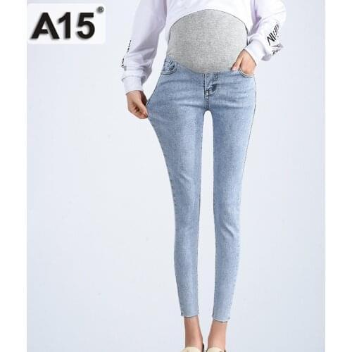 Maternity Pants Jeans Pregnancy Clothing Maternity Clothes for Pregnant Women Jeans Belly Blue Skinny Jeans Woman Pants Trousers
