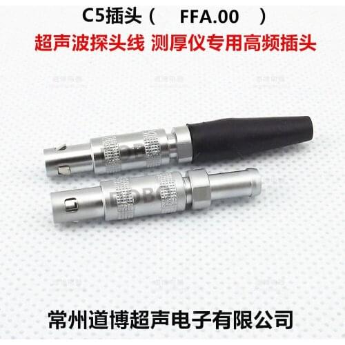 C5 Plug FFA.00 Ultrasonic Probe Wire Connector Male Thickness Gauge Flaw Detector Connector