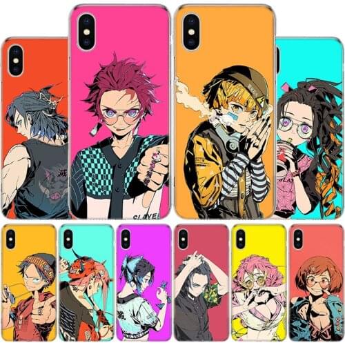 Demon Slayer Trend Anime Cover Phone Case For Apple iphone 11 12 Pro XR X XS Max 7 8 6 6S Plus + 7G 6G 5 SE 2020 Coque Popular