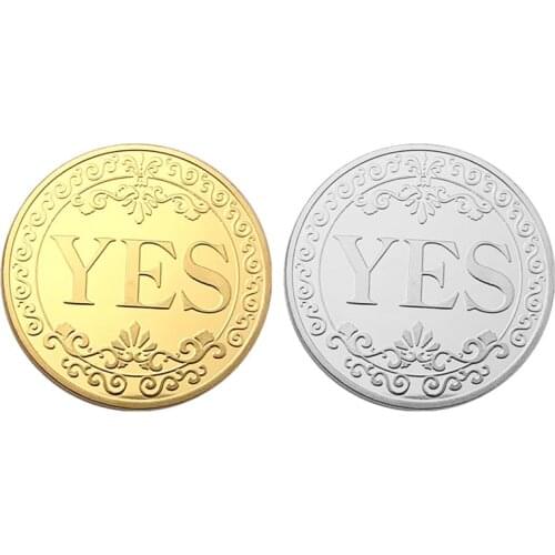 Floral Two-sided YES Letter Collection Arts Gifts Souvenir Commemorative Coin
