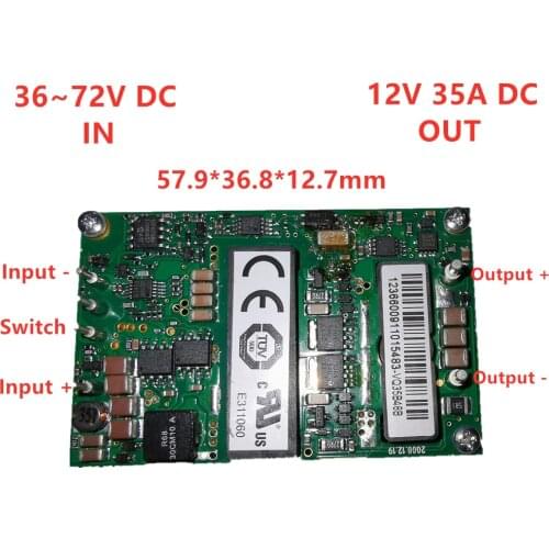 Dawupine 48V to 12V 35A DC-DC New Isolated Buck Power Module 420W Regulator DC to DC vq35b48b