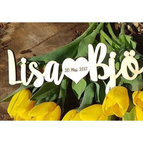 Wooden wedding sign with names and date long Wedding table decor laser cut Wedding signage Custom Hanging signs