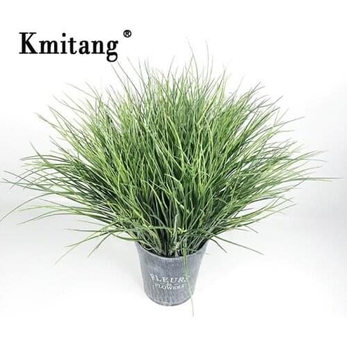52cm 7 Fork Tropical Fake Grass Artificial Green Plant Onion Grass Plastic Leaves Lawn Engineering For Home Wedding Office Decor
