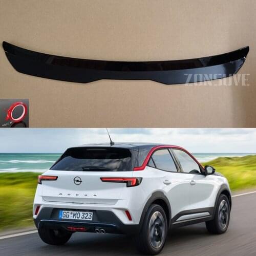Use For Opel Mokka 2020 Year Roof Spoiler Carbon Fiber Look Accessories Body Kit Factory Style