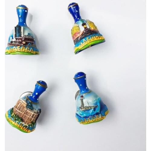 BABELEMI Ukraine Odessa Resin Fridge Magnet Creative Bell Refrigerator Magnetic Stickers Travel Souvenirs Home Decoration
