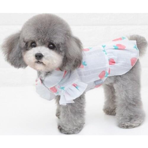 Fashion Cute Dog Shirts Clothes Spring Summer Clothes Dress Vest Pet Clothing T-Shirt For Small Large Cat Dog Chihuahua Dress