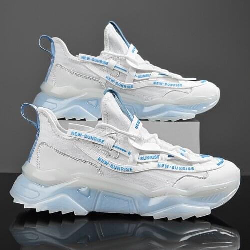 Large Size Mens Trendy Shoes High-Quality Mens Shoes Popcorn Old shoes, Flying Woven Breathable Sports Running Shoes