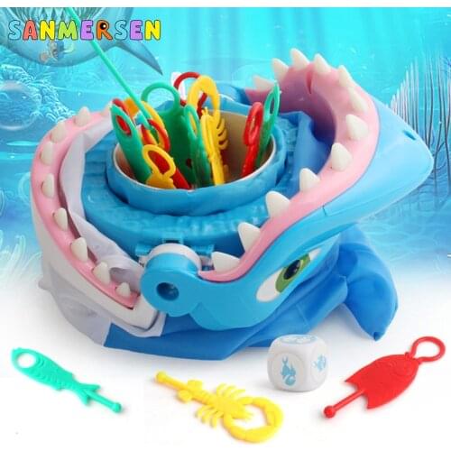 New Sharks Trap Board Desktop Game Fishing Children Funny Family Interactive Trick Fish Novelty Mischief Toys For Kids Gift