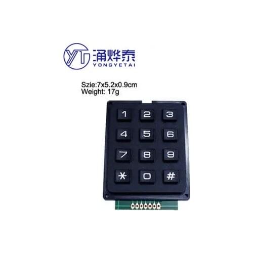 New Hot sale Microcontroller Keyboard Key Matrix 3*4/3X4 Keyboard 12 Key Module Free Shipping