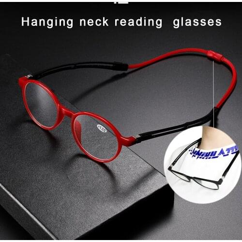 Hanging neck reading glasses women magnet portable presbyopic magnifying glasses magnifier eyewear for men