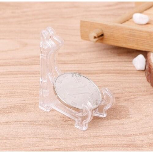 42mm Plastic Display Stand Easel Coin Medal Token Badge Holder Collection Shelf