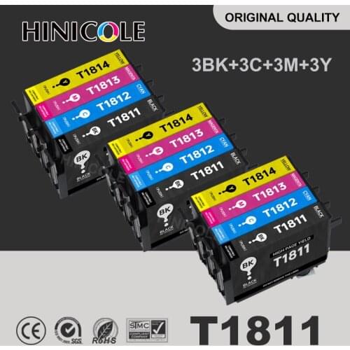 3 Set T1801 T1811 T1812 T1813 T1814 Full Ink Cartridge For Epson XP-30 XP-102 XP-202 XP-205 XP-302 XP-305 XP-402 XP-405 Printer