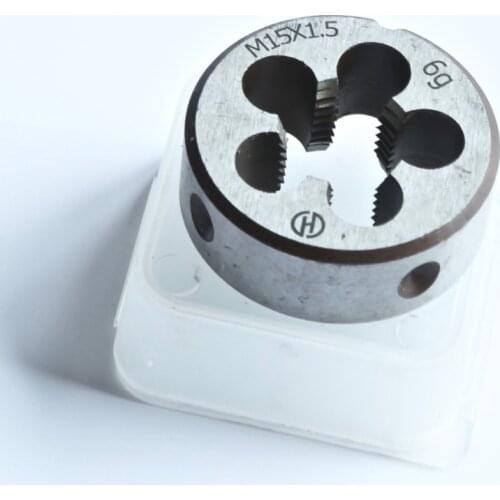 Free shipping of 1PC Non standard manual metric die M15 round threading die for processing steel iron aluminum copper workpiece