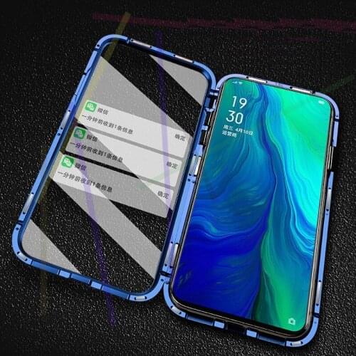 Case cover For OPPO K3 Shockproof Magnetic Adsorption Cover For OPPO K1 Front and Back Glass Cover For OPPO K5 phone case shell