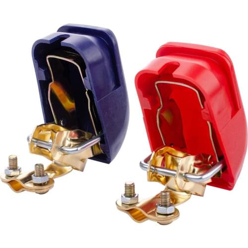 2pcs Brass + ABS Quick Release Battery Terminal Clamp for Car / Boat / Motorhome