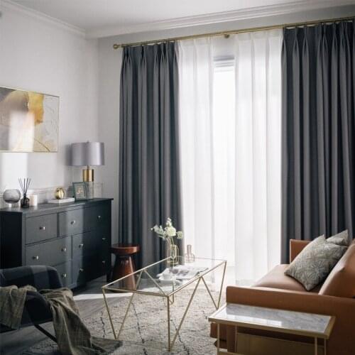 Customization Luxury Curtains for Living Dining Room Bedroom Modern Minimalist Nordic Style Curtains Tulle Multicolor Optional