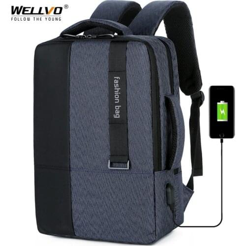 Unisex Waterproof Oxford Backpack Multifunctional Rucksack USB Interface Laptop Bag Large Travel Bags Casual Schoolbag XA902ZC