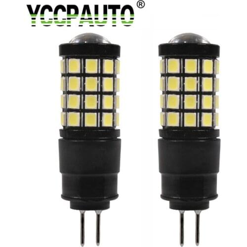 YCCPAUTO 2Pcs White No Error HP24W G4 LED Bulbs For Citroen C5 Daytime Running Lights 2835 44-Smd Lamp For Peugeot 3008 DRL DHO