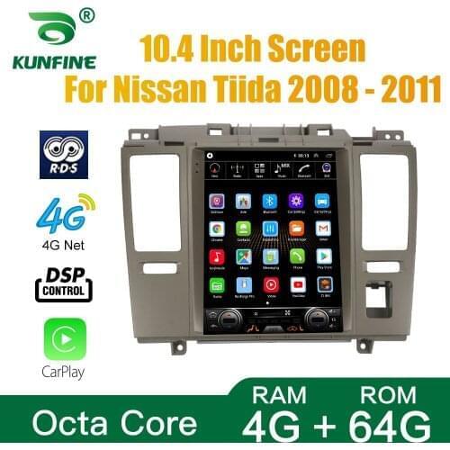 Tesla Screen Octa Core 4GB RAM 64GM ROM Android 10.0 Car DVD GPS Player Deckless Car Stereo For Nissan Tiida 2008-2011 MT/AT