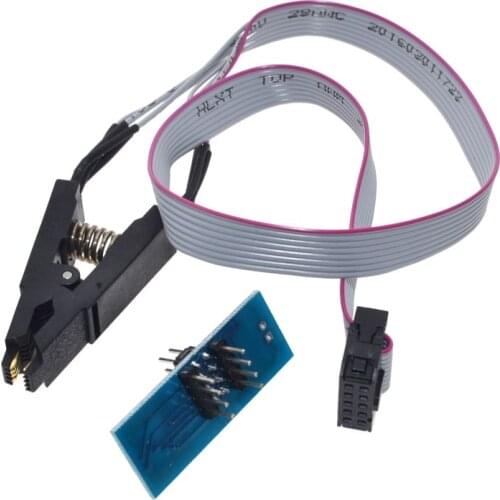 SOIC8 SOP8 Test Clip for in-circuit programming For EEPROM 93CXX/25CXX/24CXX on USB Programmer TL866 EZP2010 RT809H CH341A TNM