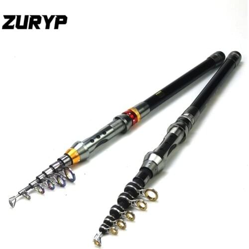 ZURYP carbon fiber spinning rod 1.8-3.6m Professional Fishing Rod Sea River Fishing Ultralight Telescopic Fishing Stick