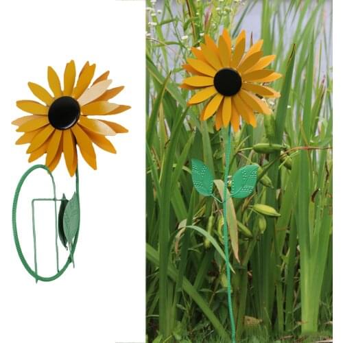 Wind Spinner 3D Pinwheel Sculptures Outdoor Rotated Windmill Clearance Wind Catcher with Ground Stake