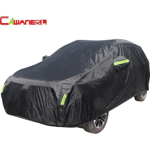 Waterproof Car Cover Outdoor Sun Rain Snow Dust Resistant Anti-UV Black MPV Cover For Compact Multi-Purpose Vehicle