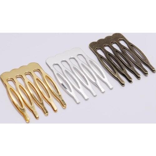 10Pcs Metal Teeth Hair Comb Claw Settings Hair Clips Barrettes Base Hairpins for DIY Jewelry Making Findings Accessories