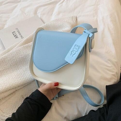 2021 Summer Designer Saddle Messenger Bag PU Leather Shoulder Lady Bolsa Flap Handbags Totes Purse All Match Simple Solid Color