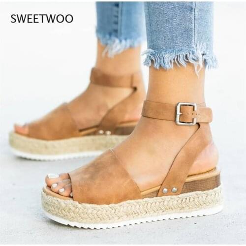 Wedges Shoes for Women High Heels Sandals Summer Shoes 2021 Flip Flop Chaussures Femme Platform Sandals Plus Size 35-43