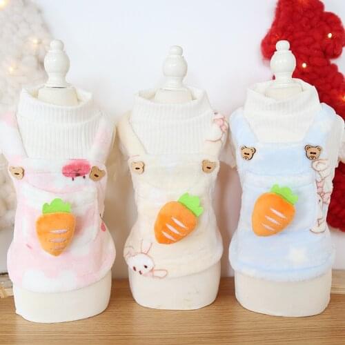 Winter Fashion Lovely Pet Dog Dress Cat Strap Skirt Cute carrot Puppy Clothes Apparels for chihuahua teddy clothes