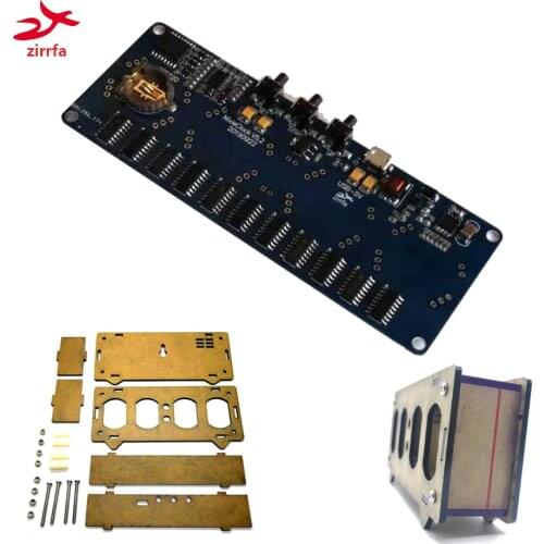 Zirrfa Electronic DIY kit in12 Nixie Tube digital LED clock gift circuit board PCBA with Acrylic , No tubes