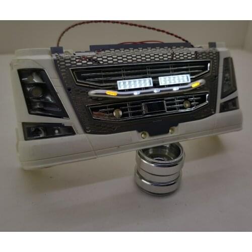 1/14 Tamiya Rc Tractor Truck Grille Metal Headlight LED Lamp For 56360 VOLVO-FH16 750 56323 SCANIA R620 Remote Control Car