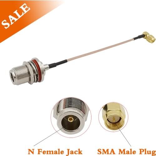 10-50CM N Female to SMA Male Right Angle Plug Pigtail Cable SMA Male Plug to N Female Jack RG316 Wire Pigtail RF Coaxial Cables