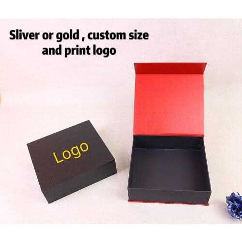 10pcs custom paper box gift boxes Luxury Beautiful Cardboard Handmade Matt Black Folding Box withclosure Packaging gift box