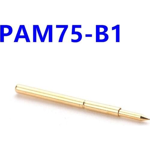 Brass Spring Test Probe PAM75-B Durable Brass Test Probe Sleeve Length 27.8mm Household Convenient Gold Plated Test Tool 100 PCS