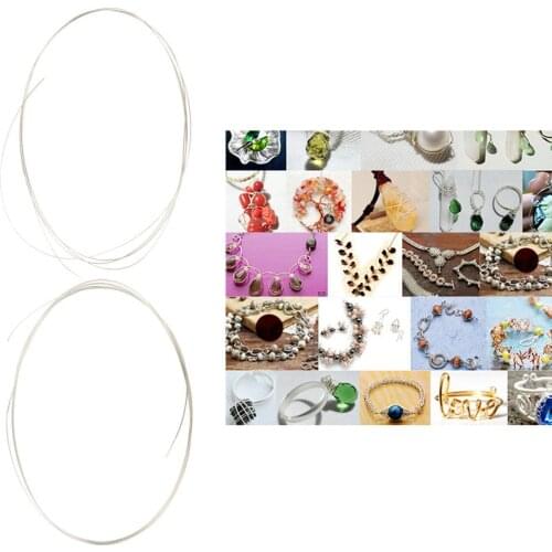 2 Meters 925 Sterling Silver Round Beading Wire Crafting Jewelry Making