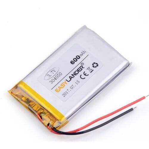 304050 3.7V 600mAh Rechargeable li-Polymer Battery For GPS Bluetooth Speaker PAD Power Bank Tablet PC navigation E-book 284050