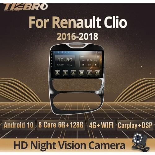 Tiebro 2DIN Android10 Car Radio For Renault Clio 3 4 2012 2013 2014 2015 2016 Car GPS Navigation Audio For Cars Stereo Receiver
