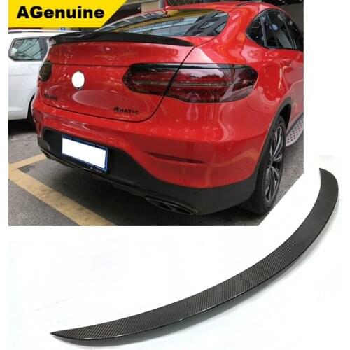 Carbon fiber auto rear boot lip spoiler rear trunk spoiler wing for Mercedes-Benz GLC Coupe