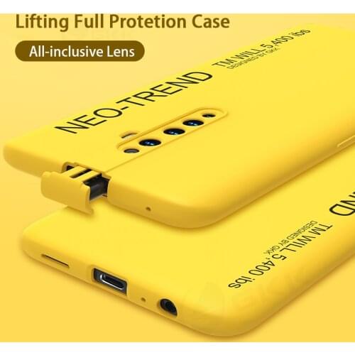 GKK For OPPO Reno 2 2Z 10X Zoom Case Liquid Silicone Lifting Camera Shockproof Protection Soft Cover Case For OPPO Reno 2 2Z 10X