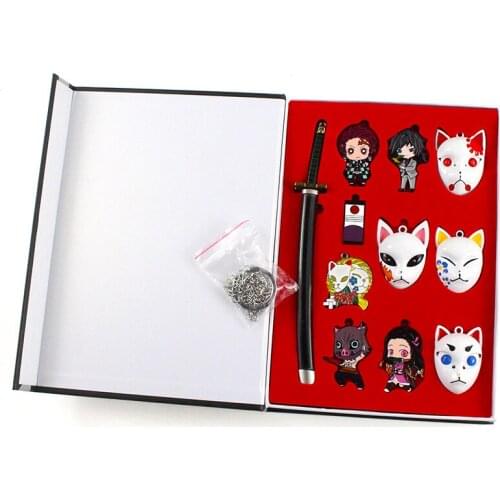 Demon Slayer Kimetsu no Yaiba Figure keychain Kamado Tanjirou Nezuko Cosplay Accessories Pendant Alloy Necklace Toys