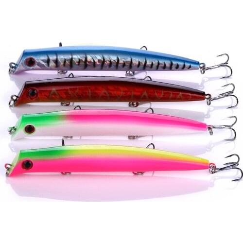HENGJIA 4PCS 12.6CM/16.3G Isca Artificial Popper Fishing Lures Carp fishing Pesca Fishing Tackle