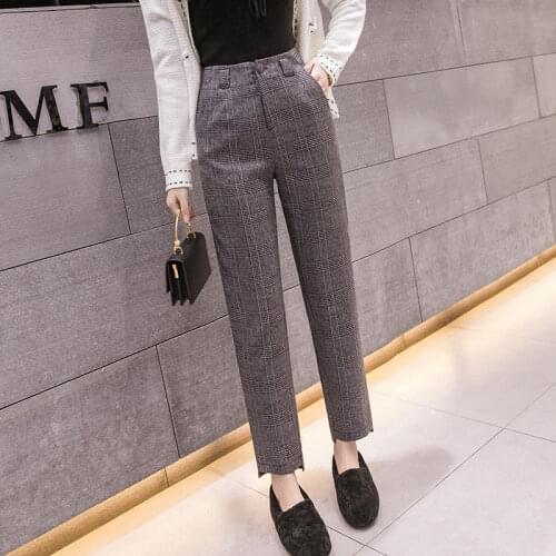 Женские брюки в клетку Jazinply China At AliExpress