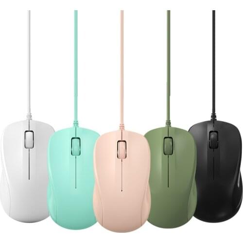Wired Mouse Colorful cute Pink Yellow Silent Mice 1200 DPI Ergonomic Portable Optical For Laptop PC Macbook Notebook